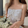 AU01 韓網熱銷❣️蝴蝶扭結開衩細肩背心 3color