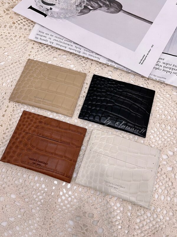 Bucks & leather｜韓國設計師品牌-經典熱銷真皮卡夾(鱷魚皮款)